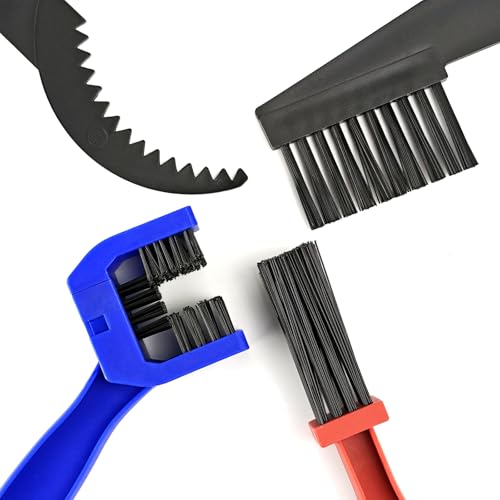 5PCS/Set Bike or Motorcycle Chain Washer, Cleaning Brush Bicycle Chain Cleaning Tool Set,Bike Chain Crankset Brush,Motorcycle Washer Cleaner Brush Tools