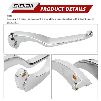 Brake Clutch Lever Set Compatible with Indian Scout - color: Silver（Style 2）