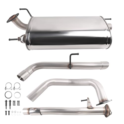 Stainless Steel Exhaust Muffler Pipe System Replacement Kit Compatible with - size: 2010-2023 4Runner 4.0L V6