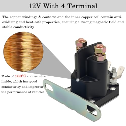 4011072 Starter Solenoid Relay, Compatible with Polaris ATP 330 500 Magnum 330 Scrambler 500 Sportsman 400 600 700 800 Trail Boss 330 2005 Ranger 500 700 ATV UTV Replace 2410437 4011251 4011334 - size: 4011072