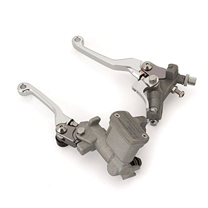 Dirt Bike Brake Master Cylinder Reservoir Cable Clutch Levers for EC250 300 E4 XC 200 250 300 EC 2T 4T FSE FSR - color: Silver