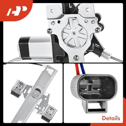 A-Premium Rear Driver and Passenger Side Power Window Regulator with Motor - style: Rear Driver+Passenger (LH+RH)