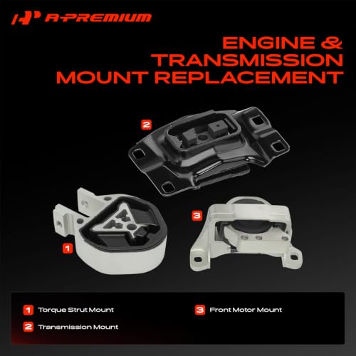 A-Premium Engine Motor and Transmission Mount Kit, with Torque Strut Mount