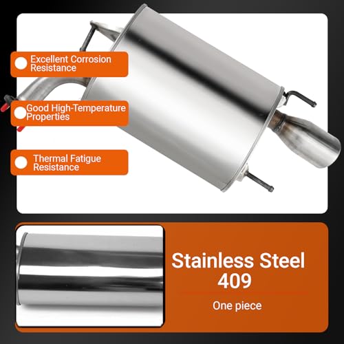 100% Stainless Steel Exhaust Muffler for 2008-2011 Camry TC06 - size: For 2008-2011 Camry 2.4L 2.5L