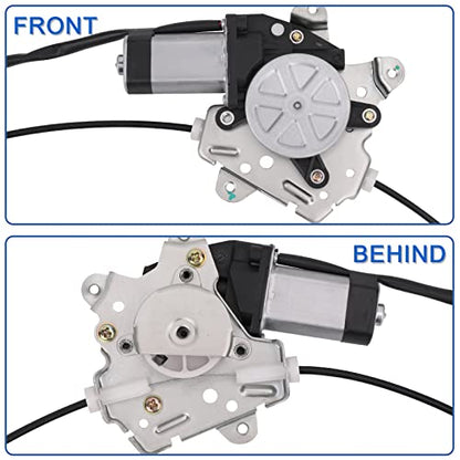 Obaee Window Regulator with Motor Front Left Driver Side, Replace 741-348 - size: Front Left Driver Side