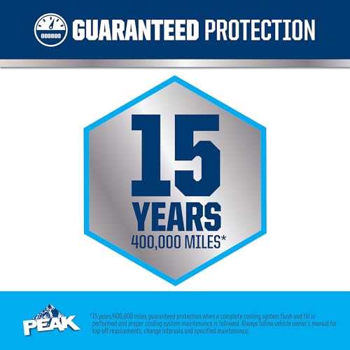 PEAK OET Extended Life Blue 50/50 Prediluted Antifreeze/Coolant for Asian Vehicles, 1 Gal. - size: 50/50