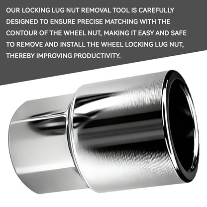 D-Wheel Locking Lug Nut Removal Tool Key for Toyota, Professional Anti-Theft Lock Nut Remover Socket, Lost Wheel Lock Key Replacement for Tacoma, Camry, Corolla, Tundra, Automotive Tools