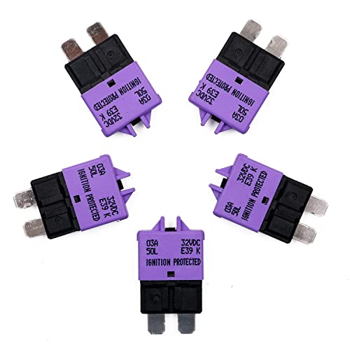 E39 Low Profile ATO ATC Manual Reset Circuit Breaker 3A - style: E39-3A-5Pack
