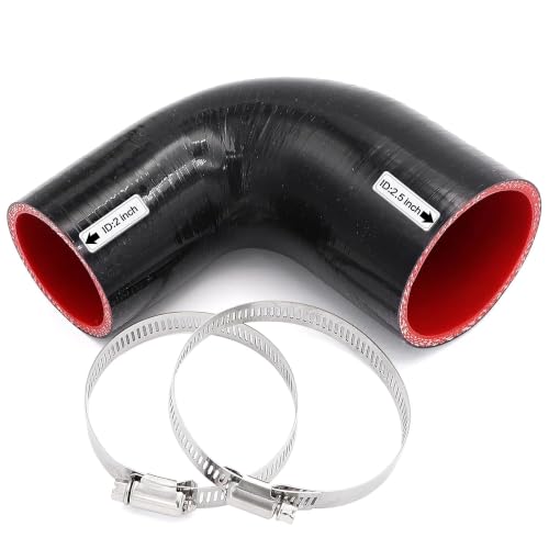 90 Degree Elbow ID 2 to 2.5 inch Silicone Reducer Coupler Hose - size: ID 2-2.5"