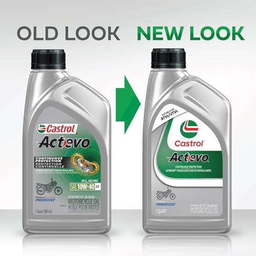 Castrol Actevo 4T 20W-50 Synthetic Blend Motorcycle Oil, 1 Gallon, 3 Pack - size: 4 Quart Jug, Pack of 3, style: Motorcycle Oil