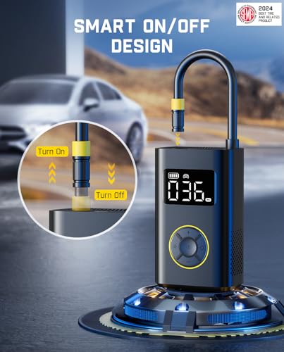 Fanttik X9 Pro Portable Tire Inflator for Compact Car, 1Min Fast Inflate - color: Black