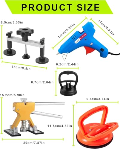 54pcs Dent Puller Kit,Car Dent Puller Kit,Paintless Dent Removal Kit - color: B/54PCS