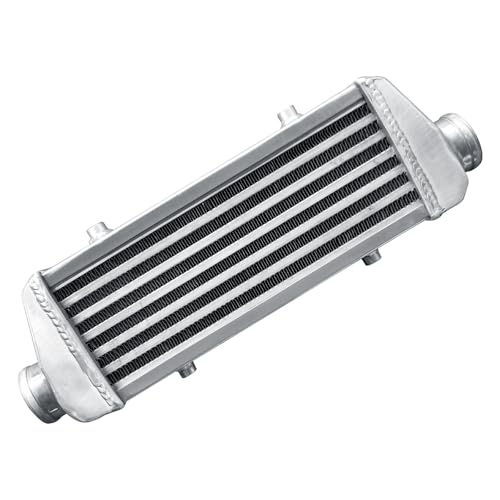 Universal Intercooler 18.5''x6.6''x2.7" Front Mount Intercooler 2.2'' Inlet and Outlet Aluminum Turbo Intercooler Direct Replacement for Any Turbo Charger system - size: 18.5''x6.6''x2.7" 2.2''