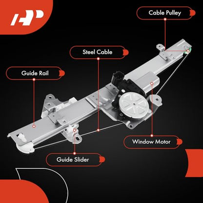 A-Premium Front Driver Side Power Window Regulator with Motor (6-Pin)