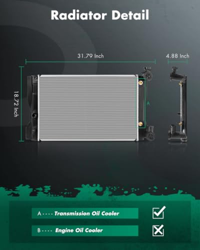 SCITOO Engine Coolant Radiator compatible with Toyota Corolla Matrix - size: 13106