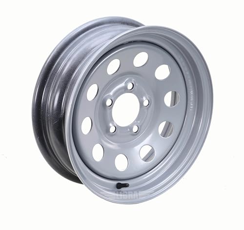 ROCKMAN Trailer Tire Wheel ST205/75R15 8-Ply D 107M 5X5" Silver Mod Rim,Pk2 - size: ST205/75R15 /5x5