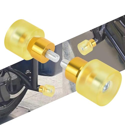 Crash Bar Wheel Screw Fit for Harley Touring and Softail - style: Yellow Wheel with Yellow Slider