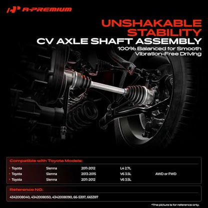 A-Premium Front Left Driver Side CV Axle Shaft Assembly - style: Front Driver Side