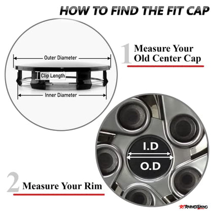 RTrhinoTuning 4PCS 74mm Wheel Center Caps Black Center Cap for Rim A1714000125, OD: 74mm/2.91in ID: 69.5mm/2.74in - color: Black