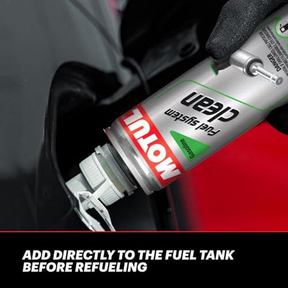 Motul Fuel System Clean for Gasoline Engines | Cleans Injectors, Valves & Combustion Chamber | Restores Acceleration & Throttle Response | Helps Prevent Engine Wear | 300ml