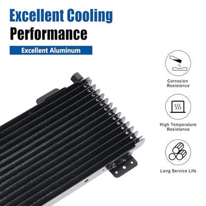 LokoCar Low Pressure Drop Transmission Oil Cooler LPD47391 40,000 GVW Black