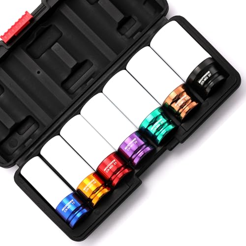 MIXPOWER 1/2" Drive Wheel Protector Impact Socket, 7pcs Thin Wall Deep Impact Socket Set, Durable Plastic Sleeve Lug Nut Socket, 6 Point, Metric, Color-Coded, 17mm, 19mm, 21mm, 22mm, 23mm, 24mm,27mm - size: 17 mm, 19 mm, 21 mm, 22 mm, 23 mm, 24 mm, 27 mm