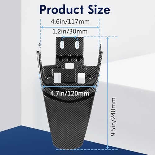 Rear Fender for Surron Light Bee X/S Segway X160 X260, Imitation Carbon Fiber Parts, Short Back Fender Protector for Electric Mountain Bike (Not for Talaria) - style: Imitation Carbon Fiber