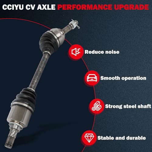 cciyu Front Left CV Axle Shaft Assembly Fit 2009-2014 for Nissan Cube 1.8L - size: 17-9948