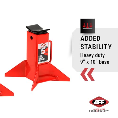 AFF Heavy Duty Pin Type Jack Stands, 5 Ton (10,000 Lbs) Capacity, 1 Pair, 3305A