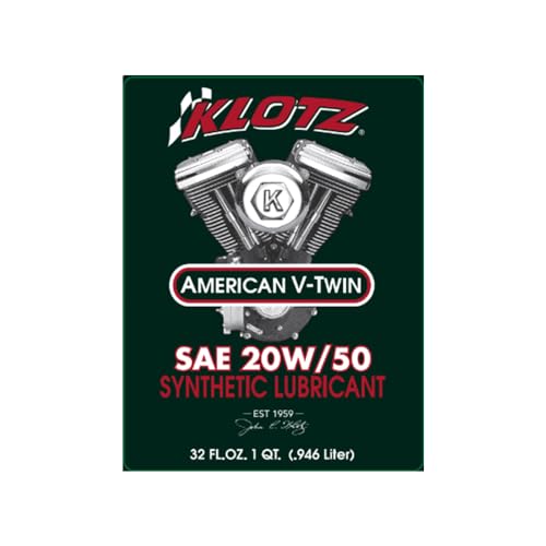 Klotz 4 Quart 20W/50 Synthetic Motor Oil Change Kit for 1986-2022 Evolution Sportster – Basic Kit - size: 4 Quart Basic - Evolution Sportster