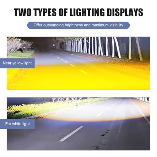 Motorcycle LED Headlight, Forklift Safety Warning Light for Warehouse, High Brightness Spotlight, Universal for Motorcycles, ATVs and Off-Road Vehicles (Black)