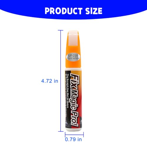 Touch Up Paint for Car, Two-in-One Vehicle Fill Paint Pen, 0.4 oz Quick and Easy Auto Minor Scratch Remover, Effective Car Repairng Gloss Accessories, Universal for SUV, Truck, RV（White） - color: White