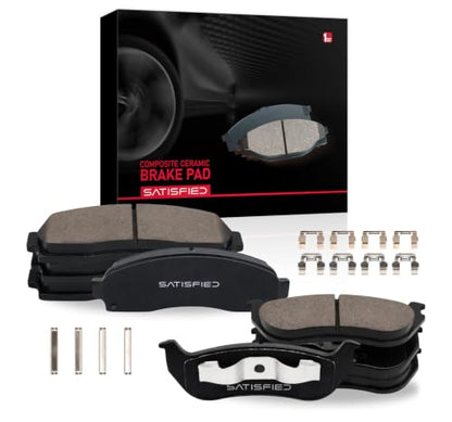 SATISFIED Ceramic Front Rear Brake Pads D833 D881 Fit For Explorer 02-05 - size: D833-D881