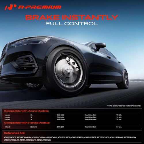 A-Premium Rear Left Driver Disc Brake Caliper with Bracket - style: Rear Driver