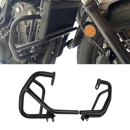 CHIFUN Engine Guard Highway Crash Bar for Honda Rebel 300 CMX300 2017-2025, Rebel 500 CMX500 2017-2025, CL300 2023 2024, 1.25‘’ Steel Motorcycle Frame Protection Bars Replacement (Black)