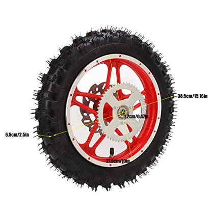 Yctze 2.5‑10in Rear Wheel Rim Tyre Assembly Nonslip Wear off road motorcycle motocross tirespit bike rim 10 inch Dirt Bike Rear Wheel 2.5‑10in Rim Tir