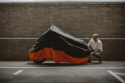 Motorcycle Cover Waterproof Outdoor Storage Fits Up to 116" - size: XXXL-116"