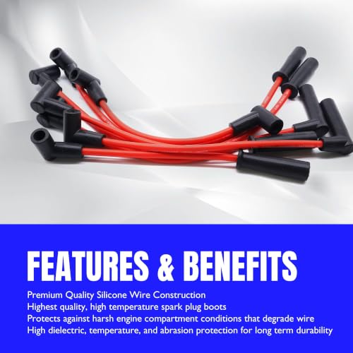 6716128 Ignition Spark Plug Wires Compatible with Jeep Cherokee - style: 671-6128