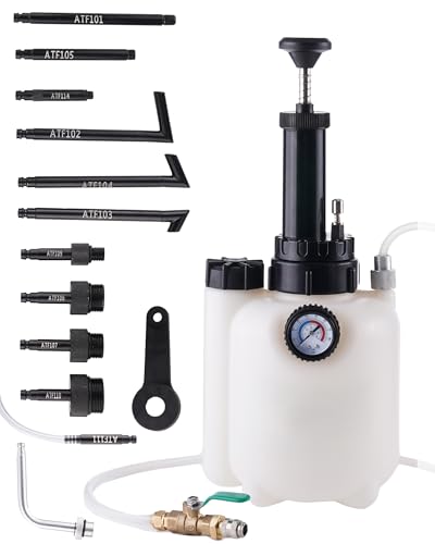 3L Transmission Fluid Transfer Pump, Manual Fluid Transfer Pump Kit with 12 ATF Adapters, Automotive Transmission Filler Service System for Transmission, Differential and