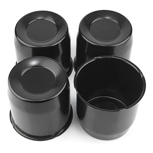 5.15 inch Trailer Center Caps Push Through Wheel Center Caps for Truck Trailer RV Wheels Rims Steel Black Hub Covers, 4PCS, Silver, Height 5 in - color: Matt Black, size: 5.15in Hub Hole, 5in Tall