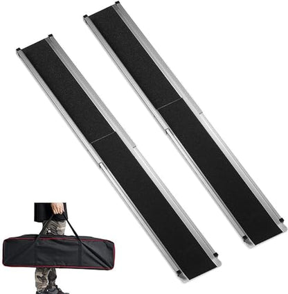 gardhom 6FT Telescoping Portable Wheelchair Ramp with Carrying Case - size: 6FT(can be used as 3.5FT or 6FT)
