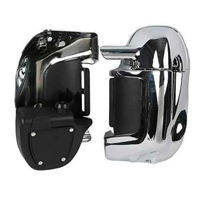 TCT-MOTORPARTS ABS Lower Vented Leg Fairings Glove Box Fits for Harley Touring Road King, Street Glide, Electra Glide, Ultra-Classic 1983-2013 - color: Chrome