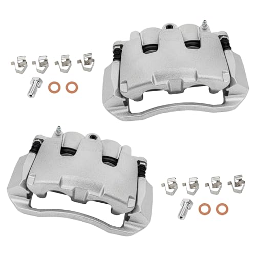 cciyu Front Left & Right Disc Brake Calipers w/Bracket 18B5054 18B5055 - size: Front[18B5054+18B5055]