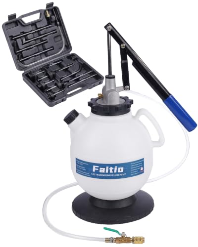 7.5L Transmission Fluid Pump, Manual Fluid Transfer Pump w/ 15 ATF Adapters - size: 7.5L, Manual
