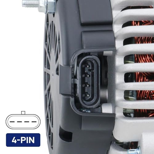 Alternator High Output 253 AMP Replacement New for 2001-2004 Chevrolet Silverado Express 1500 2500, Suburba 1500 2500, GMC Sierra Savana 1500 2500 4.3 4.8 5.3 6.0 6.6 8.1L, 10464405 15263859 19244751