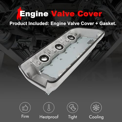 Rear Engine Valve Cover with Gasket For Honda Acura V6 3.5L 3.7L - color: Rear