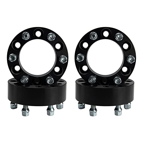 PHILTOP 6x5.5 Lug-Centric Wheel Spacers 2 inch for GMC Sierra 1500 - color: Black, size: 6x5.5" -108mm -M14x1.5 -2" thick
