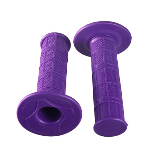 7/8" Motorcycle Hand Grips Dirt Bike Motocross Gel Handlebar 2PC - color: Purple
