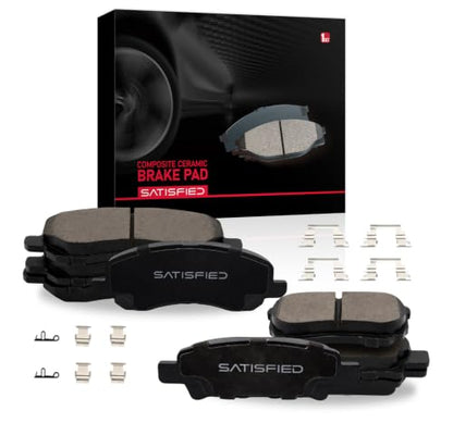 SATISFIED Ceramic Front Rear Brake Pads D866 D1037 Fit For Sebring 07-10 - size: D866-D1037
