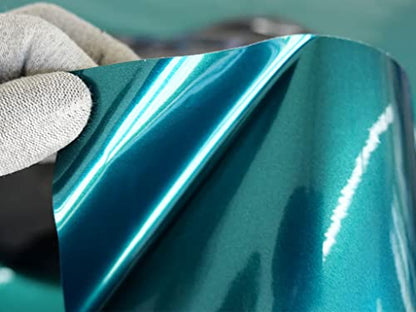 Rwraps Gloss Metallic Vinyl Car Wrap Film Sheet Roll with Air Release Technology - 5ft x 1ft, Emerald Green - color: Gloss Metallic Emerald Green, size: 5ft x 1ft